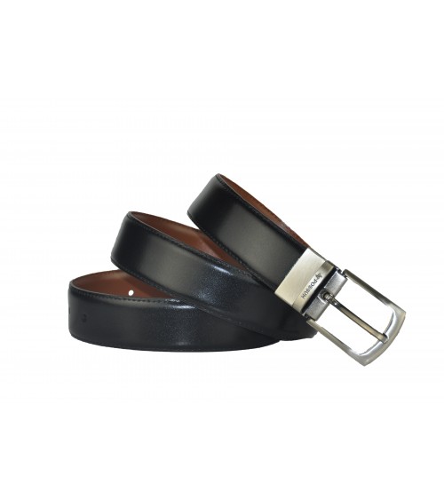 Cinturon Piel REVERSIBLE POSSUM Negro/Cuero